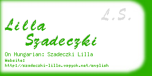 lilla szadeczki business card
